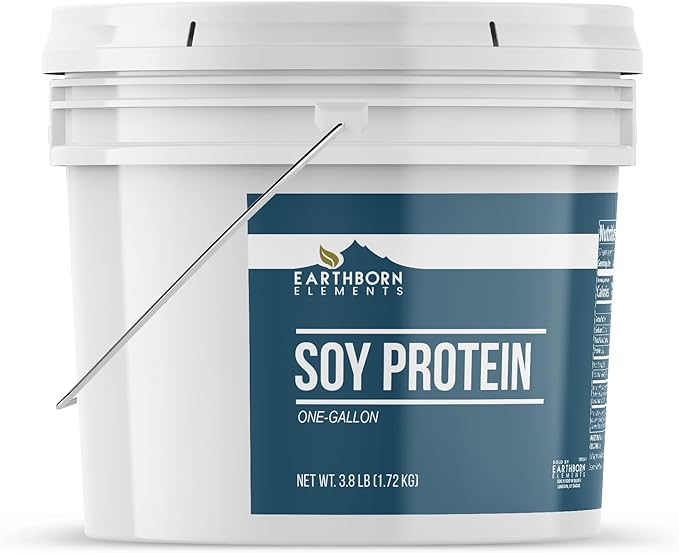 Earthborn Elements Soy Protein Powder1 Gallon Bucket, Always Pure, Smoothies & Shakes (3.8 Pounds)