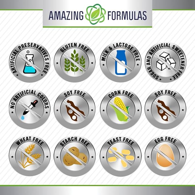 Amazing Formulas Hyaluronic Acid & MSM Supplement | 1000 Mg Per Serving | Capsules | Non-GMO | Gluten Free | Made in USA (1 Pack, 60 Count)