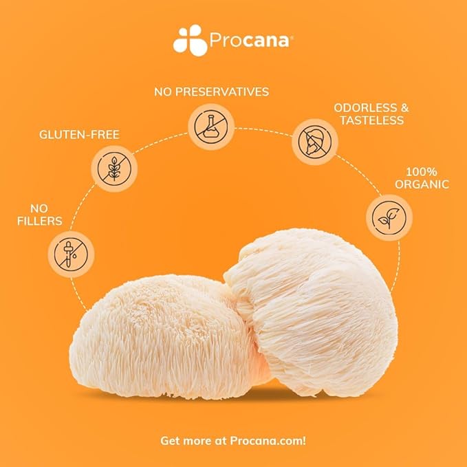 Lions Mane Mushroom Capsules (EXTRA STRENGTH 1,500mg/serving) for Brain Health, Mental Clarity, Memory and Focus. 45,000mg per bottle 90ct