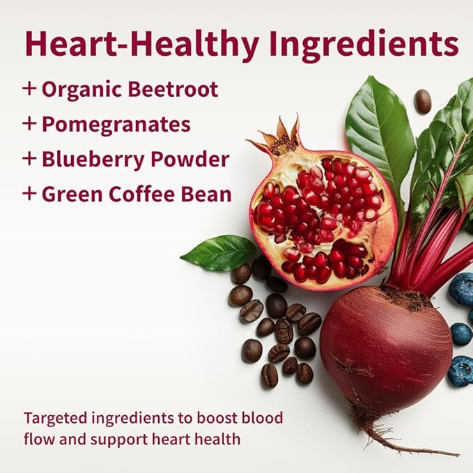 Snap Supplements Beet Root Gummies, Nitric Oxide Supplement with Organic Beets, Vitamins, Pomegranate and Antioxidants for Energy, Heart Health & Circulation Support, 60 Sugar Free Gummies, Cherry