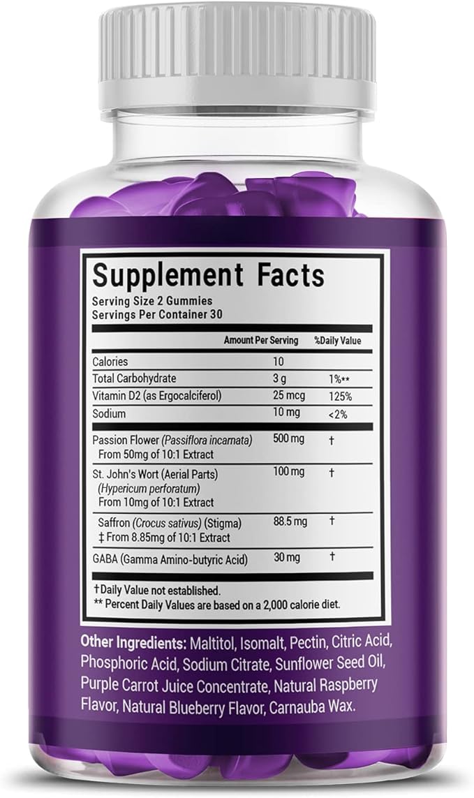 Premium Saffron Extract 88.5mg** Gummy - Appetite Control, Eye Support, Boost Energy & Heart Health NON-GMO – Gluten Free – Vegan Friendly- Sugar-Free Antioxidant Boost - Premium Quality - 60 Gummies