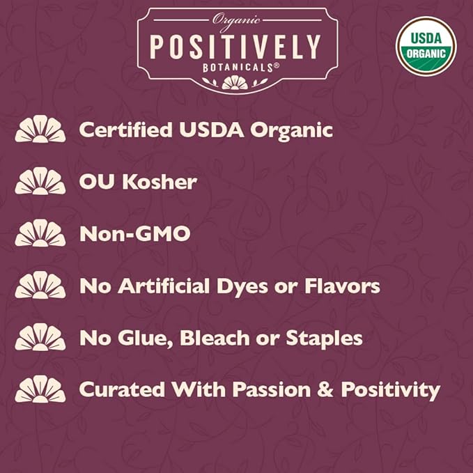 Organic Positively Botanicals Company, Fenugreek Seed Herbal Tea Bags, 20 Count