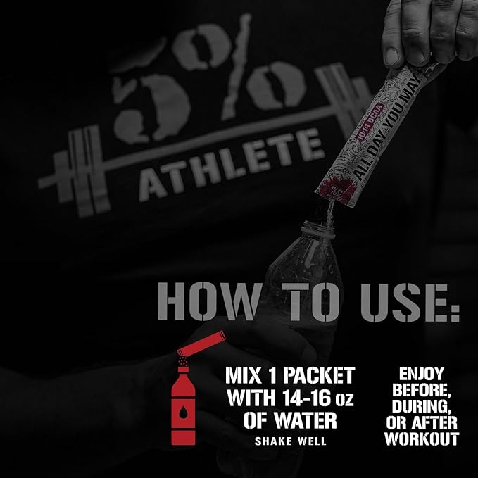 5% Nutrition Rich Piana AllDayYouMay BCAA Powder | 9g of Premium Intra & Post Workout Amino Acids for Hydration, Endurance, Muscle Recovery, Joint & Liver Support (Italian Lemon Ice)