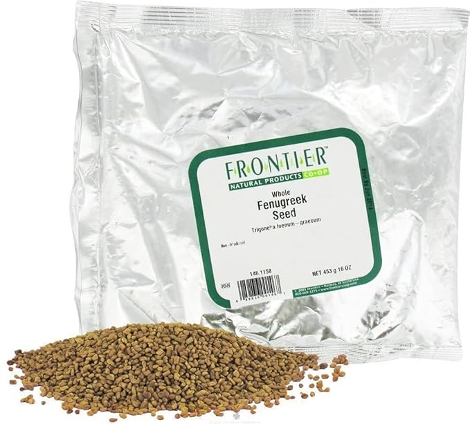 Frontier Co-op Fenugreek Seed Whole, Kosher | 1 lb. Bulk Bag | Trigonella foenum-graecum L.