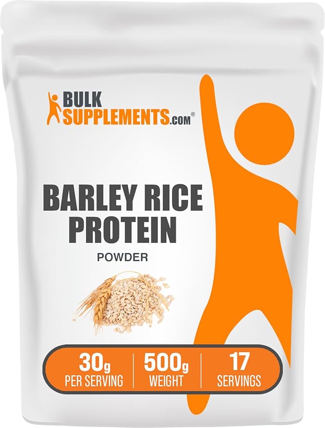 BulkSupplements.com Barley Rice Protein Powder - Vegan Protein Powder - Unflavored & Dairy Free, 30g per Serving, 500g (1.1 lbs) (Pack of 1)