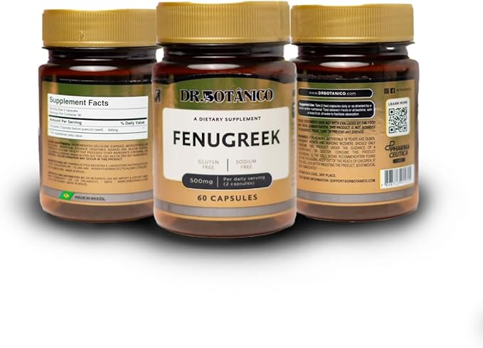 Fenugreek 500mg – Natural Testosterone & Libido Support (60 Capsules)