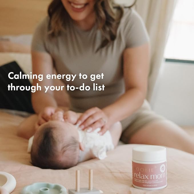 Boobie Relax Mom, Stress Support Supplement | Lactation Approved | Mood and Energy Support with Ashwagandha & L-Theanine, 60 Capsules