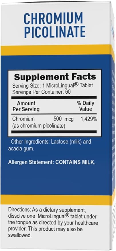 Superior Source Chromium Picolinate - Supplement for Women & Men - Supplement Formula Supports Healthy Sugar Metabolism - Mineral Supplement Aids Overall Health - 500 mcg, 50 Instant Dissolve Tablets