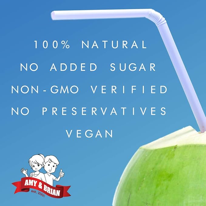 Amy & Brian Coconut Water, Can Lime, 17.5 Fl Oz (Pack of 12)