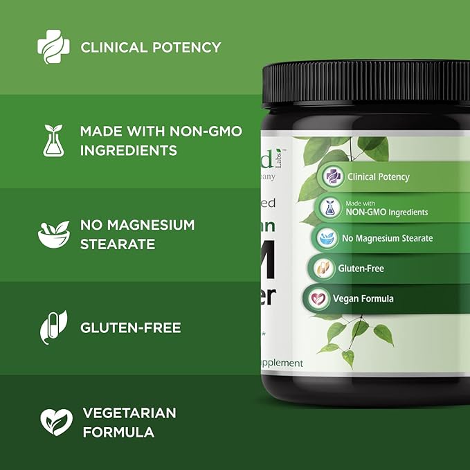 Emerald Labs MSM Powder - Plant-Sourced Methylsulfonylmethane Supplement for Liver Detox, Joint Health, Skin Health & More - Vegan, Gluten-Free - 16 oz
