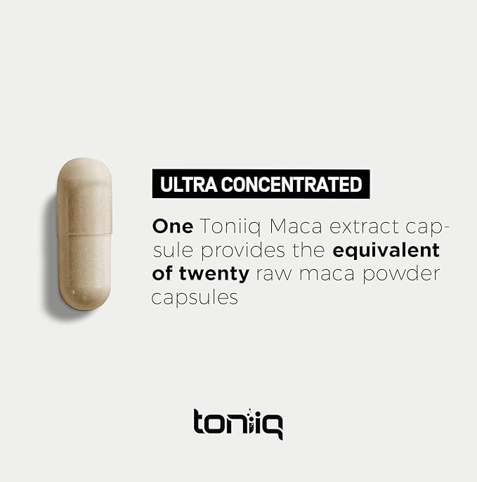 Maca Root - Ultra High Potency 20:1 Extract - Black, Red and Yellow Maca Complex - Single Origin, Wildcrafted & Highly Concentrated - Third-Party Lab Tested - 90 Capsules