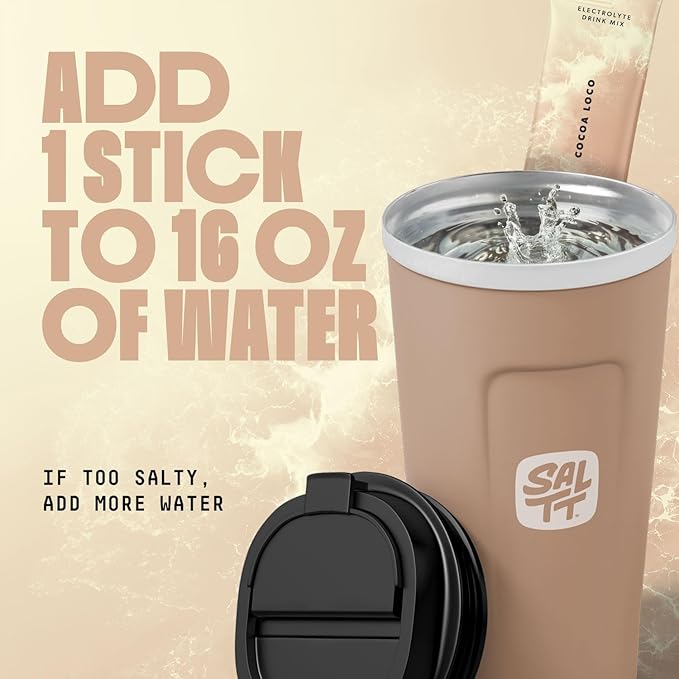 Keto Chow SALTT Electrolytes Powder Flavored Drink Mix - All The Things Variety - 15 Hydration Packets - Magnesium, Potassium, Sodium, Trace Minerals - Zero Sugar & Gluten Free