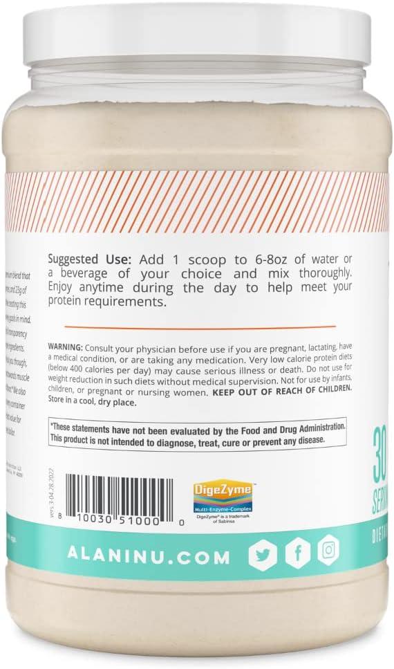 Alani Nu Whey Protein Powder Munchies | 23g Protein with Low Sugar & Digestive Enzymes | Meal Replacement Powder | Low Fat Low Carb Whey Isolate Protein Blend | Low Sugar |30 Servings