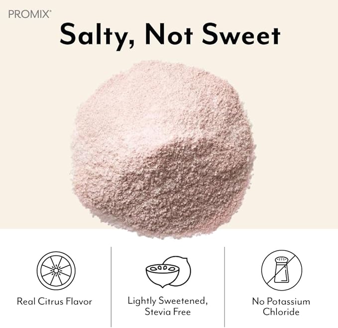 ProMix Nutrition Electrolytes Powder Hydration Packets | Himalayan Pink Salt, Magnesium, Potassium, Vitamin C | Sugar Free - 30 Count