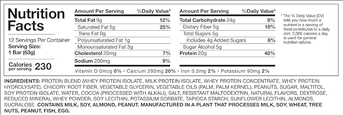 MusclePharm Combat Sport Bar, Chocolate Peanut Butter Cup, High Protein Bars, Combat Cravings, Fuel Performance & Meet Energy Demands, 20g Protein from Whey Protein, 5g Fiber, Gluten Free, 12 Bars