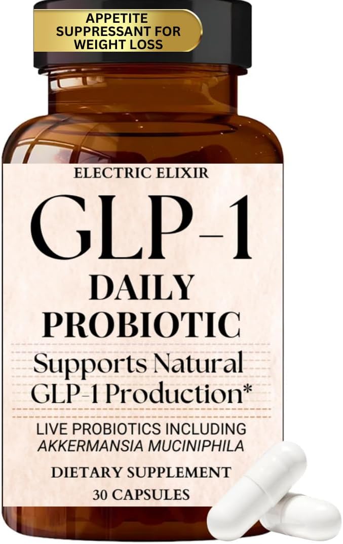 GLP-1 Daily Probiotic - Reduce Hunger & Cravings, Support Fat Loss & Weight Management, Naturally Boost GLP1 Production, Appetite Control Supplement for Men & Women, Vegan & Gluten Free (30 Capsules)