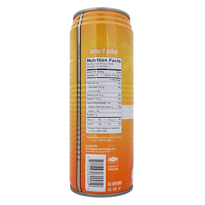 Amy & Brian Coconut Water with Pulp, 17.5 Fl Oz (Pack of 24)