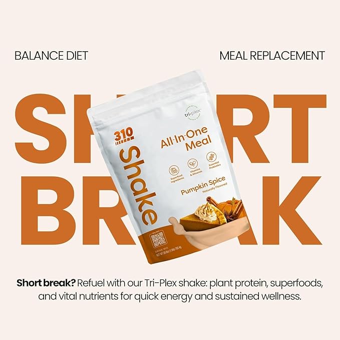 310 Nutrition All-In-One Meal Replacement Shake-Superfood Protein with Fiber, Probiotics & Adaptogens โ Low Carb, Vegan, Keto & Paleo Friendly - ๐ฎ๐ด ๐ฆ๐ฒ๐ฟ๐๐ถ๐ป๐ด๐ ๐ฃ๐๐บ๐ฝ๐ธ๐ถ๐ป ๐ฆ๐ฝ๐ถ๐ฐ๐ฒ