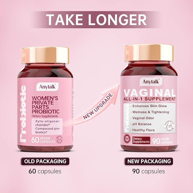 Vaginal Probiotics for Women pH Balance with Lactobacillus Probiotic Blend to Promote Healthy Vaginal Odor,Vaginal Flora - Women's Vaginal Health Probiotic 90 Count