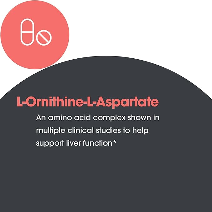 Allergy Research Group L-Ornithine-L-Aspartate Powder - Liver Detox Support Metabolite, Amino Acid Complex, Pure, 3000mg Supplement - 3.5 Oz