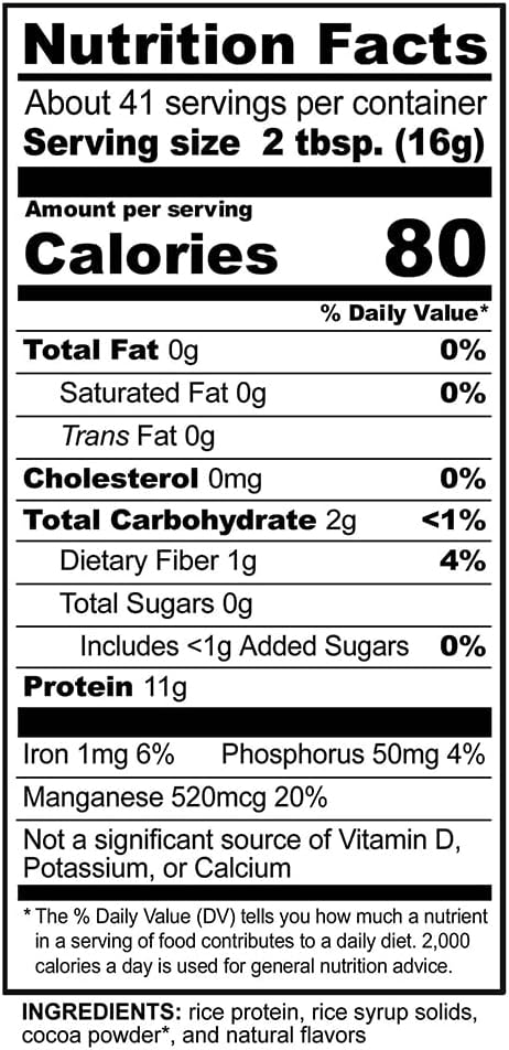 NutriBiotic Chocolate Rice Protein, 1 lb. 6.9 oz | Low Carb, Vegetarian & Keto-Friendly Raw Protein Powder | Grown & Processed Without Chemicals, GMOs or Gluten | Easy to Digest & Nutrient-Rich