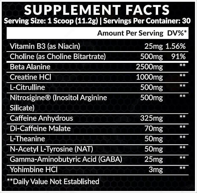 AM Pre-Workout (Sour Watermelon) Focus, Strength, Powder, 30 Servings