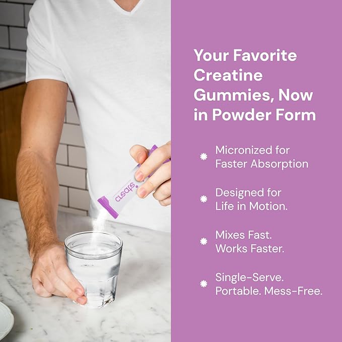 Create Single Serve Creatine Monohydrate Powder – 5g Creapure Creatine | Redefining Strength, Energy & Recovery | Sugar-Free, Vegan, Non-GMO | Mixed Berry | 30 Portable Packets