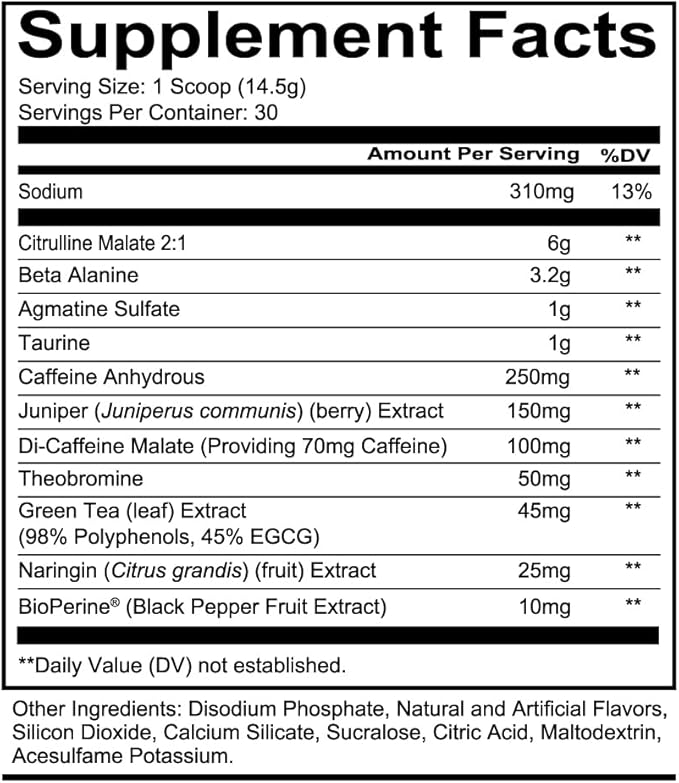 REDCON1 Total War Pre Workout Powder, Blue Lemonade - Beta Alanine + Citrulline Malate Keto Friendly Preworkout for Men & Women with 320mg of Caffeine - Fast Acting (30 Servings)