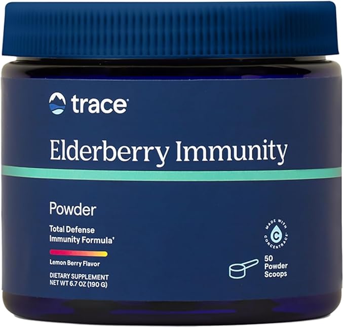 Trace Minerals Elderberry Immunity - Health Support Drink Supplement with Elderberry - Antioxidant Supplement to Support Cell Integrity & Heart Health - Lemon Berry, 6.7 oz (50 Servings)