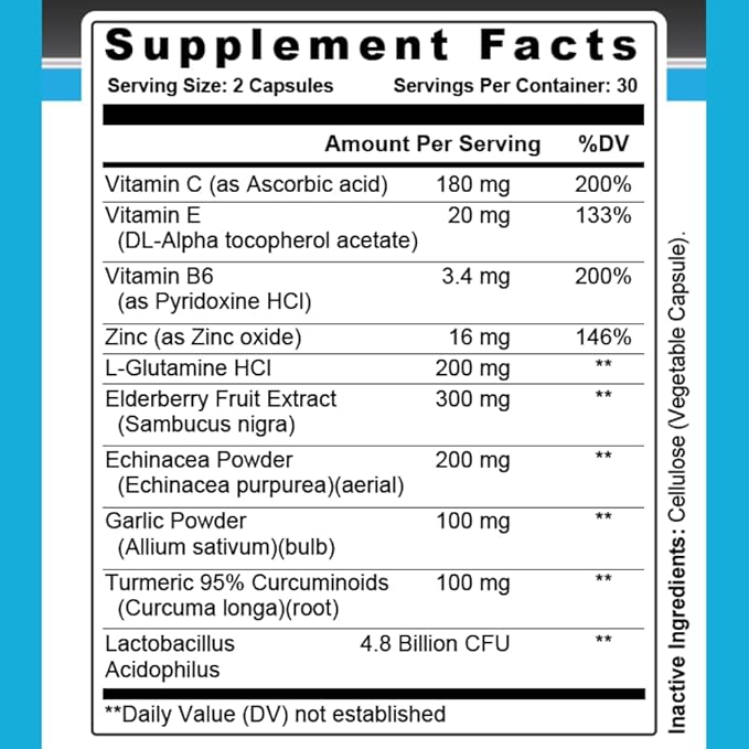 Max Immune Support W/Vitamin C, Zinc, & Elderberry, Immune System Support