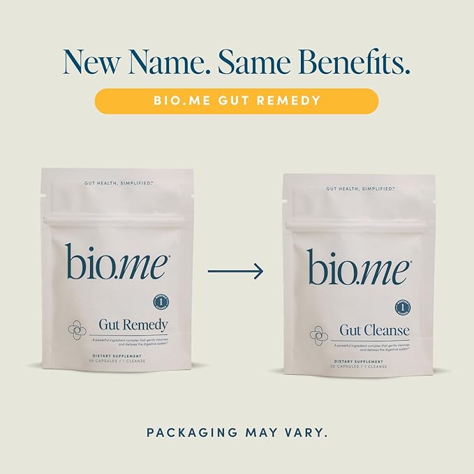 Biome Gut Cleanse Capsules (5 Day Cleanse, 1 Round, 30 Capsules) Gut Remedy with Magnesium Citrate, Berberine, Immunolin, L-Glutamine - Reset Digestive System, Rebalance Microbiome (1 Month Supply)