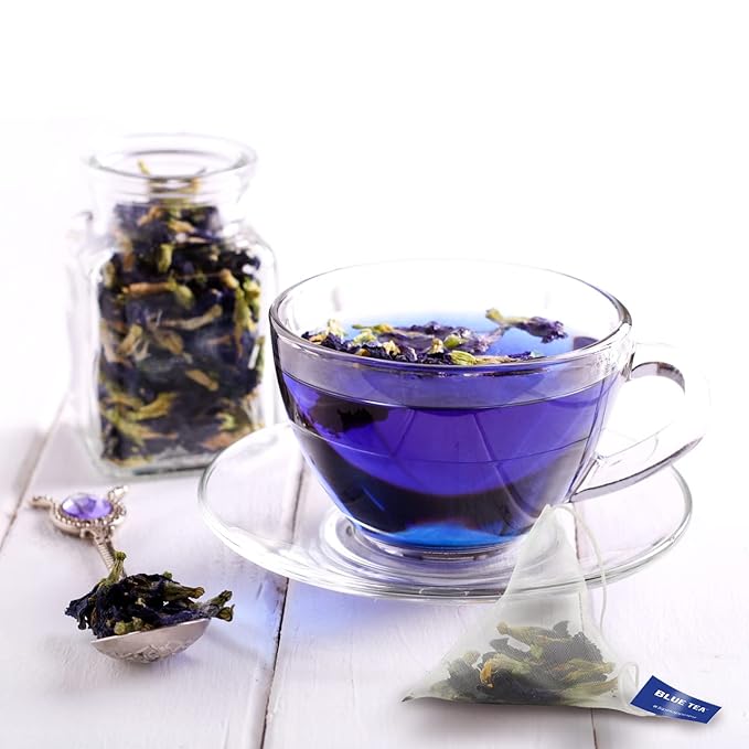 BLUE TEA - Pack of 3 - Butterfly Pea Flower (10 TB) + Butterfly Pea Cardamom (10 TB) + Butterfly Pea Lavender (10 TB) || FARM PACKED - HERBAL TEA || Caffeine Free - Gluten Free - Non-GMO |
