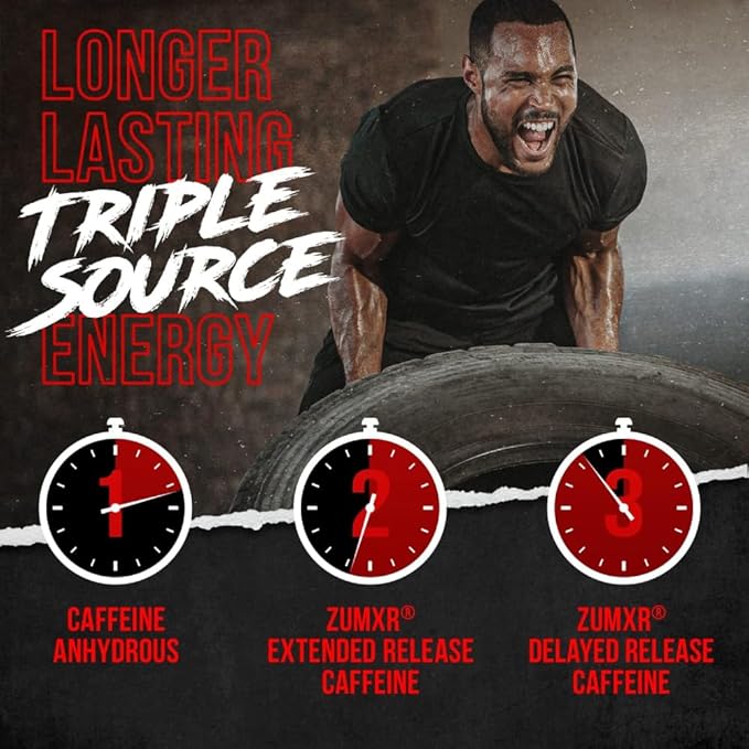 ALPHA LION Pre Workout Powder, Beta Alanine, L-Taurine & Tri-Source Caffeine for Sustained Energy & Focus, Nitric Oxide & Citrulline for Pump (21 Servings, Lion's Blood Flavor), Pack of 1