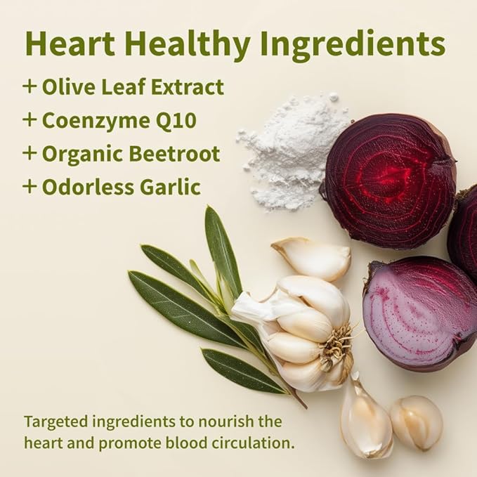 Snap Supplements Heart Health Bundle: CoQ10, Organic Beet Root, Hawthorn Berry, Turmeric & Odorless Garlic Capsules + Sugar-Free Gummies, 90 Caps & 60 Gummies