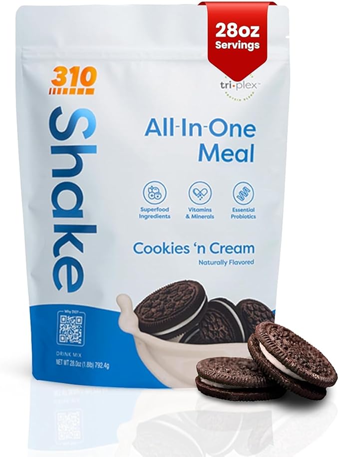 310 Nutrition All-in-One Meal Replacement Shake-Superfood Protein with Fiber, Probiotics & Adaptogens โ Low Carb, Vegan, Keto & Paleo Friendly โ๐ฎ๐ด ๐ฆ๐ฒ๐ฟ๐๐ถ๐ป๐ด๐ ๐๐ผ๐ผ๐ธ๐ถ๐ฒ๐ '๐ป ๐๐ฟ๐ฒ๐ฎ๐บ