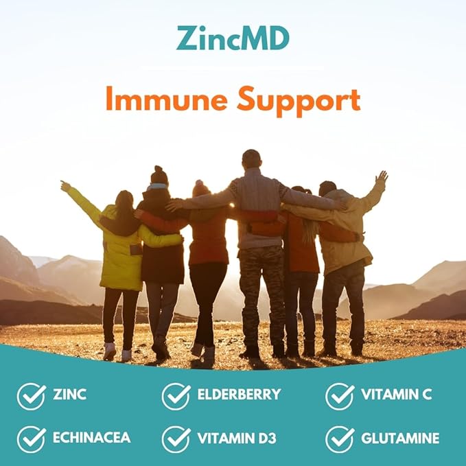 ScimeraMD® ZincMD Immune Support Supplement with Zinc, Elderberry, Vitamin C, Vitamin D, and Echinacea, 60 CT
