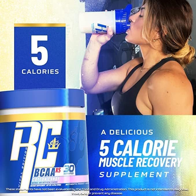 Ronnie Coleman's BCAA XS Powder with EAAs, Branched Chain Amino Acids Post Workout Muscle Recovery, Sugar Free Hydration Drink for Women and Men, Guava Nectarine, 30 Servings