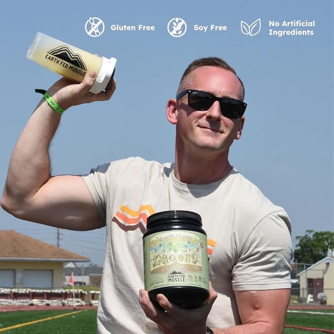 Earth Fed Muscle Common Ground Vanilla Vegan Protein - Soy Free, Gluten Free, 30 Servings