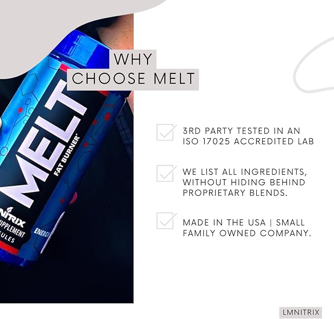 MELT EXT - Extreme Thermogenic Fat Burner - Powerful Weight Loss Aid, Stronger Than Most Diet Pills - True Plateau Destroyer - Lose Weight Fast for Men and Women - 60ct
