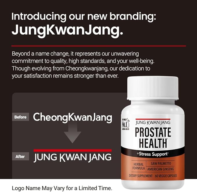 JungKwanJang Prostate Health with Saw Palmetto and American Ginseng for Prostate, Stamina, Hair Loss Support, dht Blocker, All-Natural Supplement for Men & Women