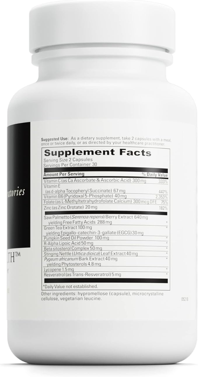 DAVINCI Labs Prostate Health - Helps to Support Prostate, Urinary & Men's Health with Saw Palmetto, Zinc, Green Tea Extract & More* - 60 Vegetarian Capsules (30 Servings)