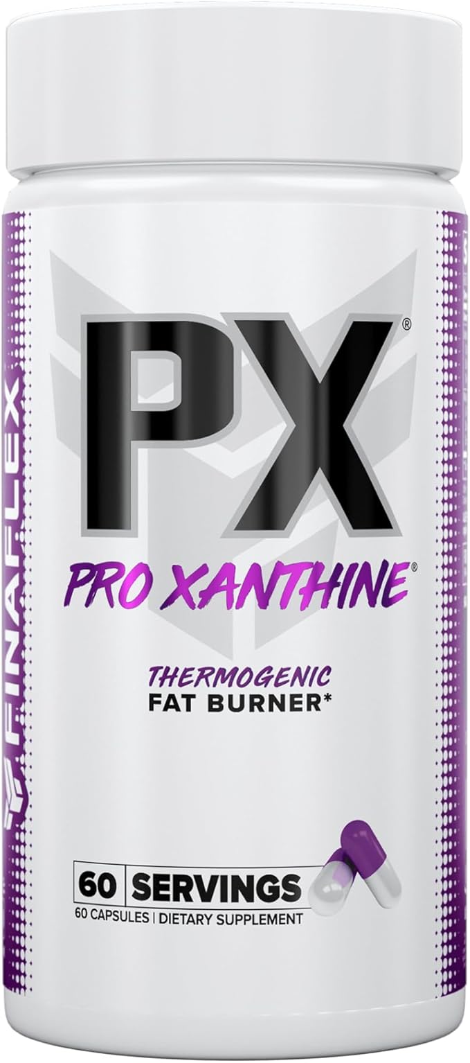 FINAFLEX PX PRO Xanthine - 60 Capsules - Thermogenic - Promotes Energy, Focus & Appetite Suppression - with Caffeine & TeaCrine - 60 Servings
