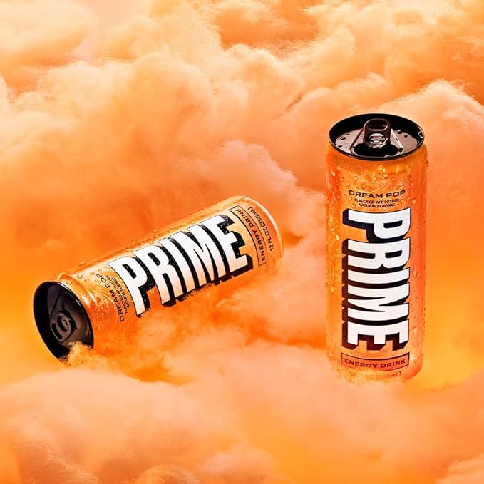 PRIME Energy DREAM POP | Zero Sugar Energy Drink | Preworkout Energy | 200mg Caffeine with 355mg of Electrolytes and Coconut Water for Hydration| Vegan | Gluten Free |12 Fluid Ounce | 24 Pack