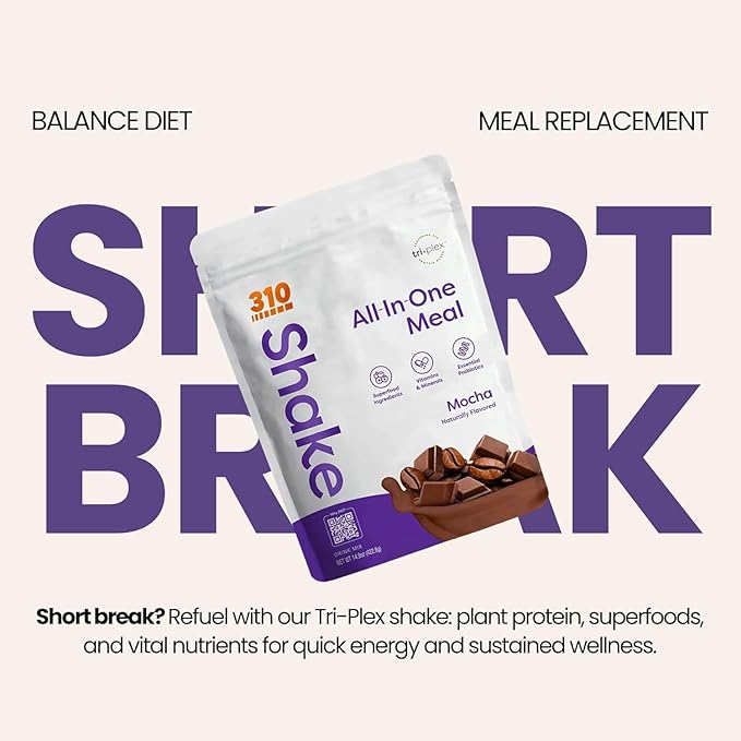 310 Nutrition All-In-One Meal Replacement Shake-Superfood Protein with Fiber, Probiotics & Adaptogens โ Low Carb, Vegan, Keto & Paleo Friendly - ๐ฎ๐ด ๐ฆ๐ฒ๐ฟ๐๐ถ๐ป๐ด๐ ๐ ๐ผ๐ฐ๐ต๐ฎ