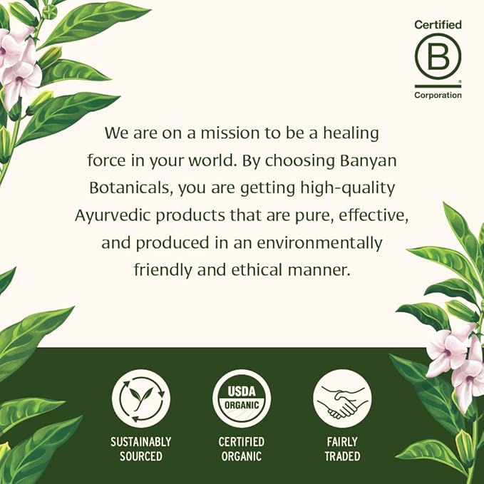 Banyan Botanicals Mellow Mind CCF Tea – Organic Lavender Chamomile Tea with Gotu Kola – Caffeine-Free Relaxation Tea for Stress Relief* – 1.5 oz. – Non-GMO Sustainably Sourced Herbal Loose Leaf Tea
