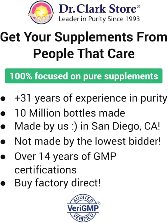 Dr. Clark Niacin 500 (Vitamin B3) Supplement, 500mg, 100 Gelatin Capsules