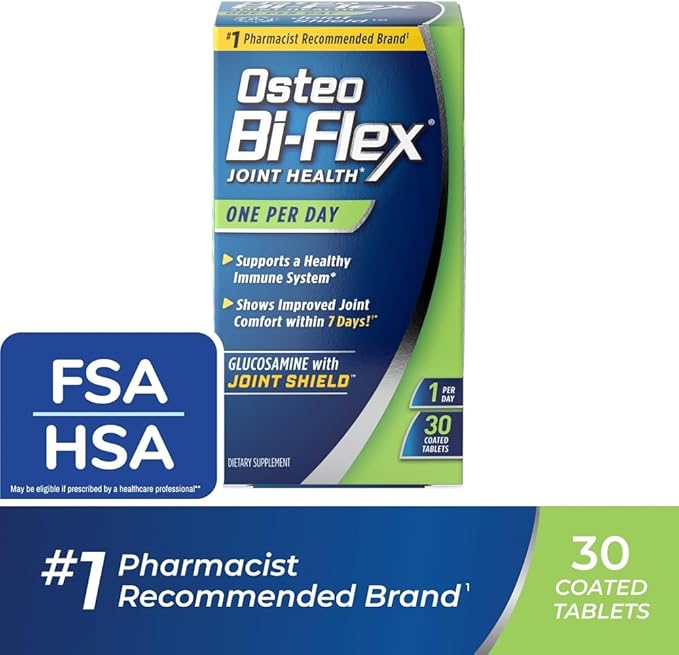 Osteo Bi-Flex One Per Day, Glucosamine Joint Health Supplement with Vitamin D, 30 Coated Tablets