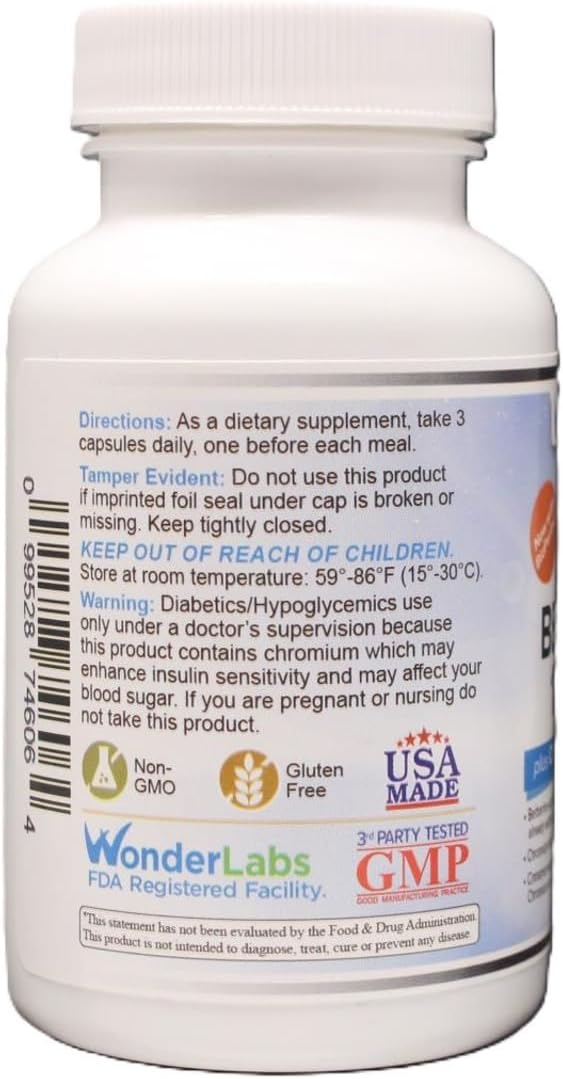 Surperior Absorption Berberine HCL 1,500mg + Cinnamon, Chromium, and BioPerine Maintenance for Glucose, Heart & Immune System Health Gluten & GMO Free - 120 Capsules