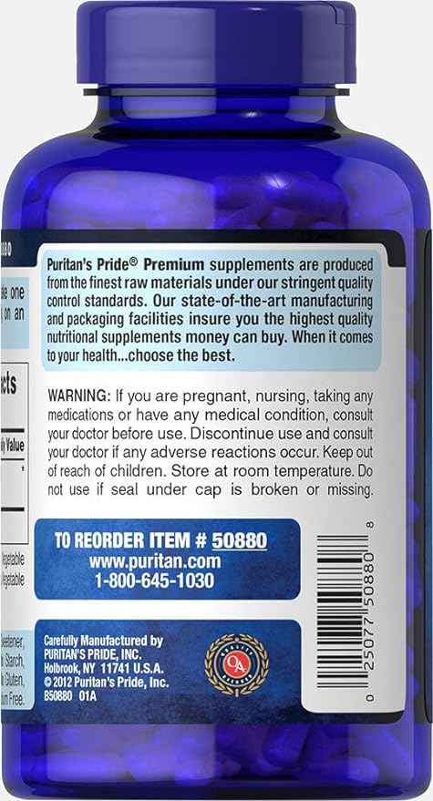 Puritan's Pride L-arginine 1000 Mg Capsules, 100 Count, White, (4332490165)