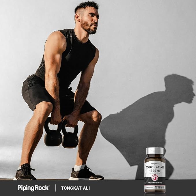 Piping Rock Tongkat Ali for Men | 1600mg | 120 Capsules | Longjack Extract | Herbal Supplement | Non-GMO, Gluten Free